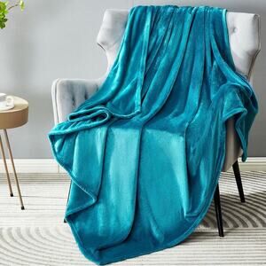 NWT Soft Cozy Plush Fleece Throw Blanket 50" x 60", Solid Shag Minky Lightweight